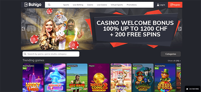 Bahigo Casino Homepage