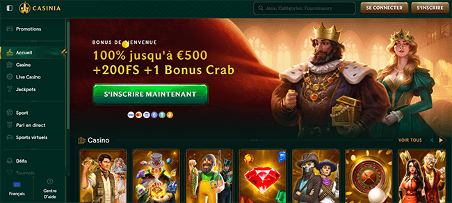 Casinia Homepage